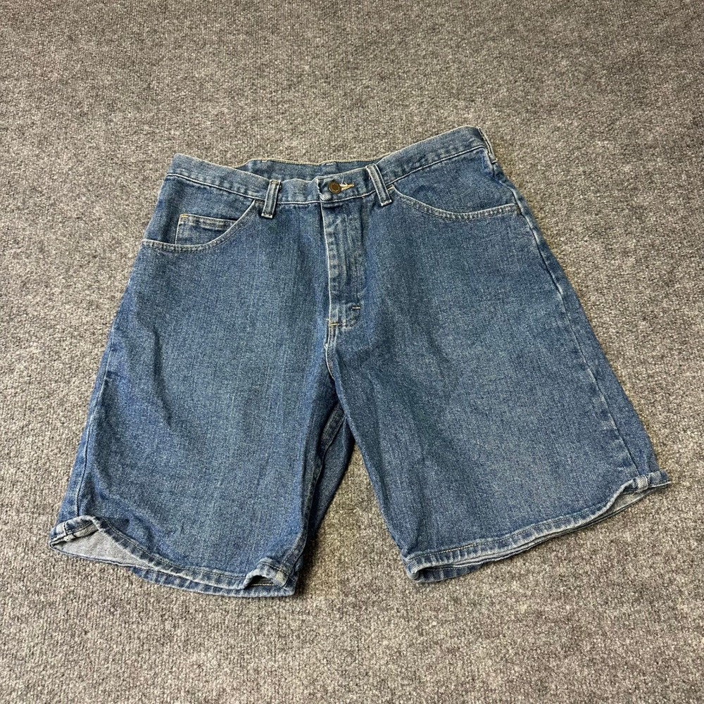 Wrangler Denim Shorts Mens Size 34 Blue Relaxed Fit Hero Authentic Jeans Casual